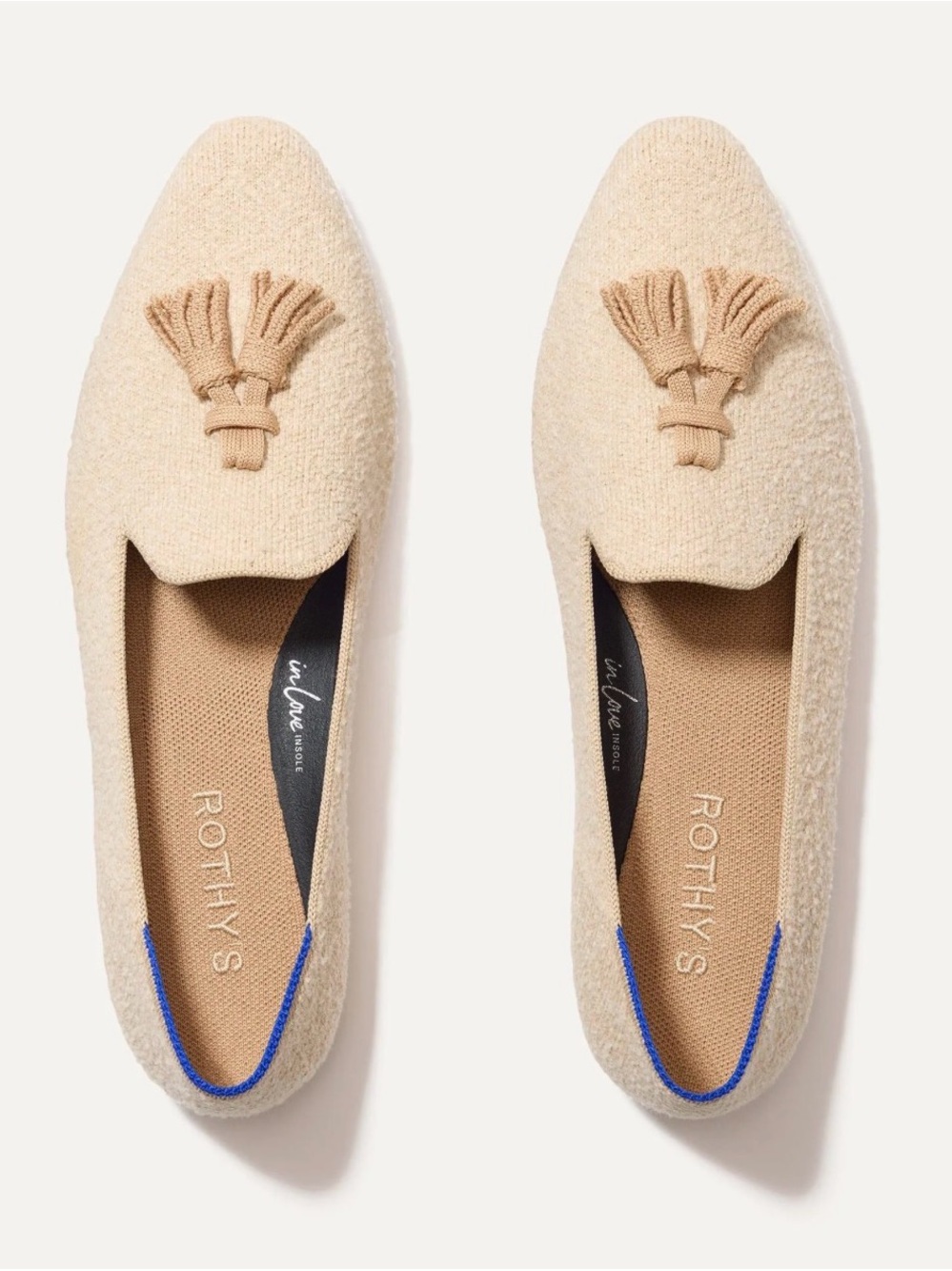 Rothys Almond Tassel Point Loafer